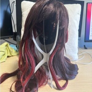 Stylish Red and Brown Women's Wig